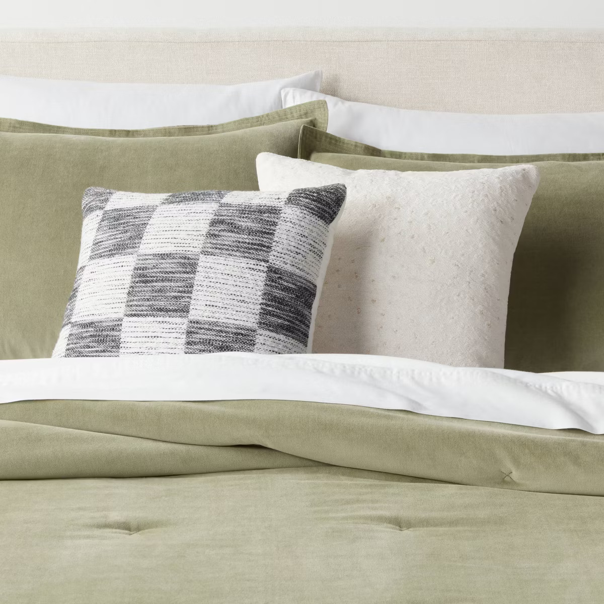 18"x18" Modern Woven Checkerboard Square Decorative Pillow Black - Threshold™: Cotton Fabric, I... | Target