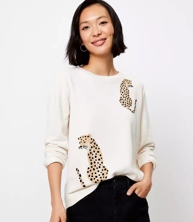 Leopard Print Sweatshirt | LOFT