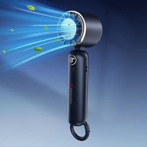 Hotsales Portable Handheld Fan, Powerful Hand Held Mini Fan, 3 Speed USB Rechargeable 5000mAh Battery Operated Fan, LED Display, Cooling Personal Fan Gifts for Women, Men, Travel, Camping, Outdoor | Amazon (US)