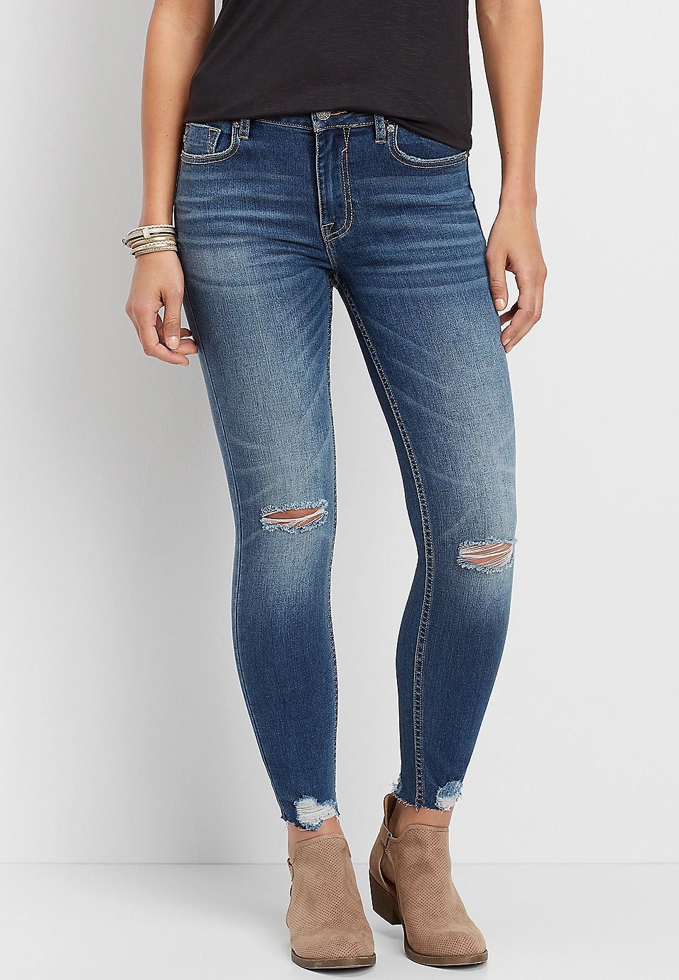 Vigoss® classic Marley destructed skinny jean | Maurices