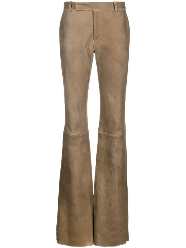 flared panelled leather trousers | Farfetch Global