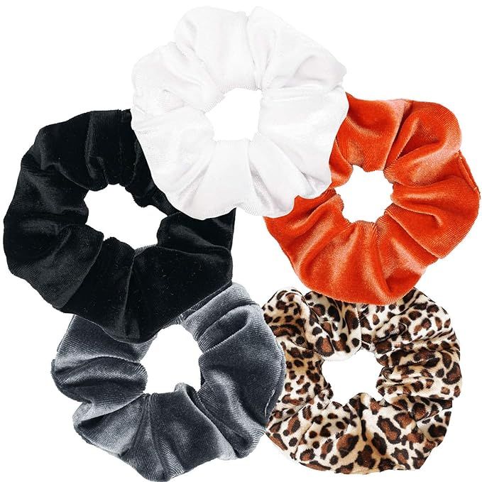 Velvet Scrunchies for Hair, Soft Velvet Scrunchie Pastel Solid Color Fashion Boutique Big Large H... | Amazon (US)