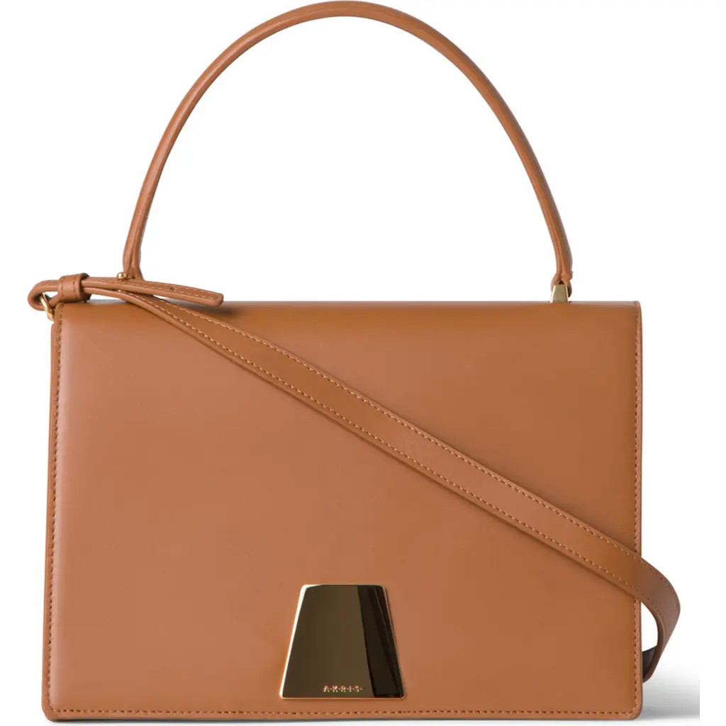 Akris Medium Alice Leather Top Handle Bag in Cuoio at Nordstrom | Nordstrom