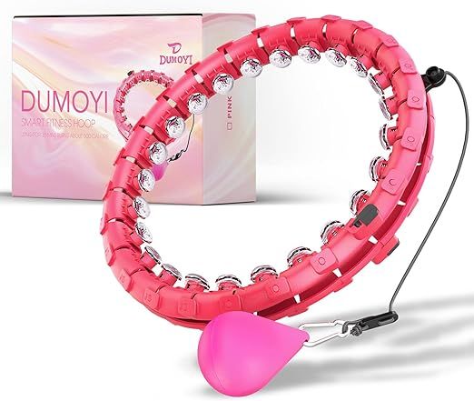 Dumoyi Smart Weighted Fit Hoop for Adults Weight Loss, 24 Detachable Knots, 2 in 1 Adomen Fitness Ma | Amazon (US)