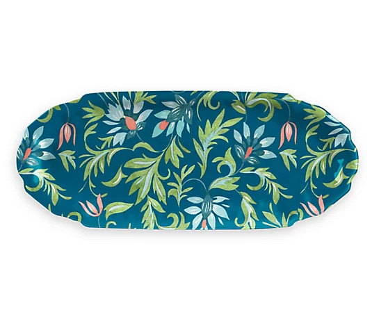 TarHong Melamine Chinoiserie Botanical Appetizer Tray - QVC.com | QVC