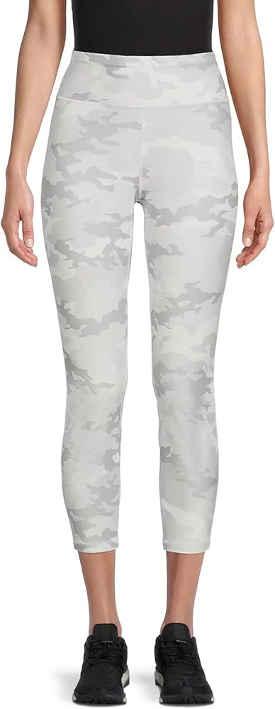 Avia Works Women's Active High-Waisted Leggings (Grey Camo, Medium, M, 8-10) | Amazon (US)
