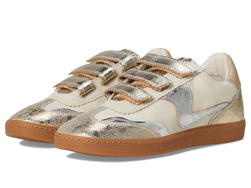Dolce Vita Women's Notice Velcro Sneaker, Silver/Gold Distressed Leather, 9.5 | Amazon (US)