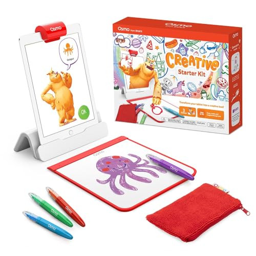 Osmo - Creative Starter Kit for IPad - 3 Educational Learning Games - Creative Drawing & Problem Solving/ Early Physics - STEM Toy Gifts for Kid, Boy & Girl - Ages 5 6 7 8 9 10 (Osmo Base Included) | Amazon (US)