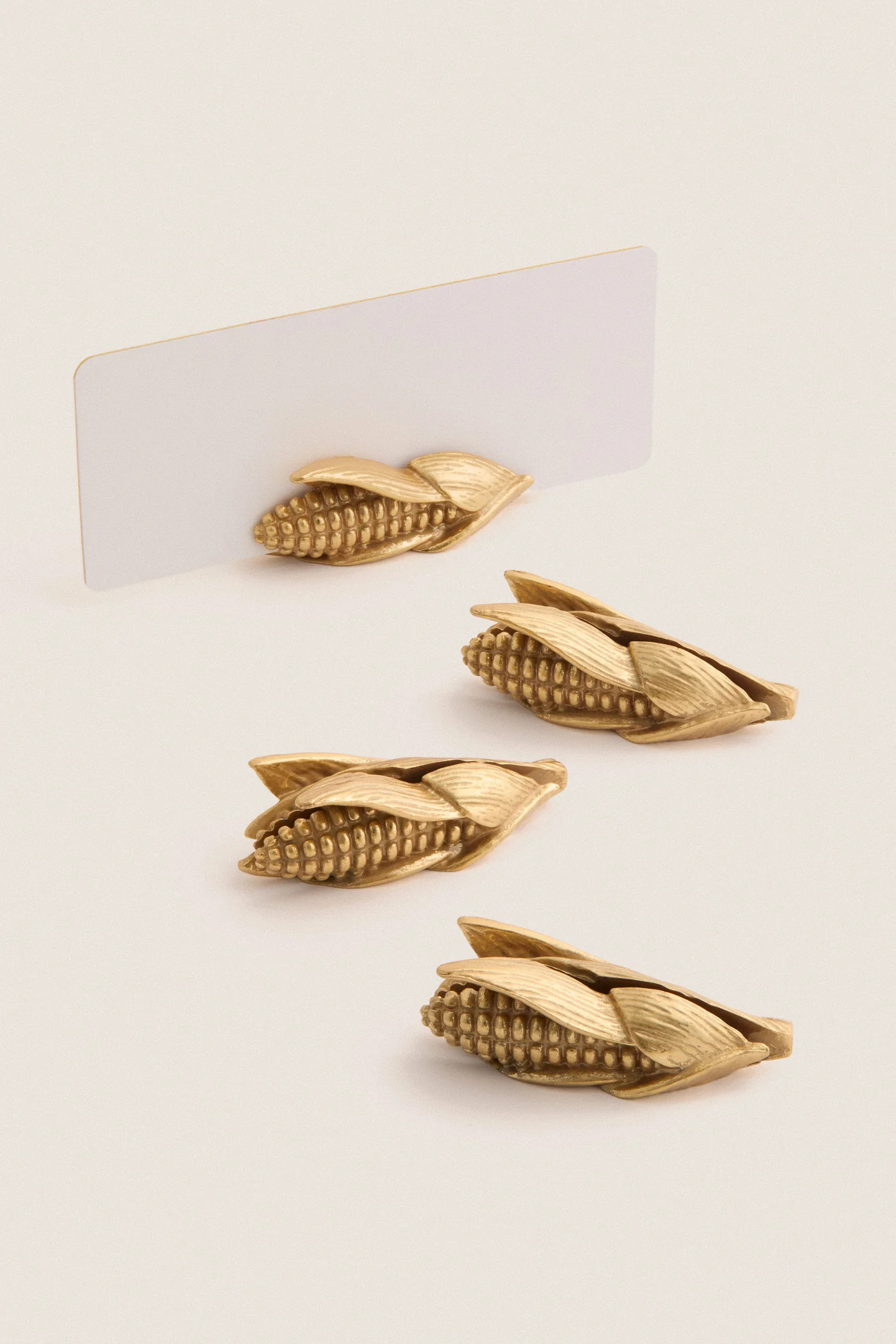 Gold Corn Place Card Holders Set of 4 | Tuckernuck (US)