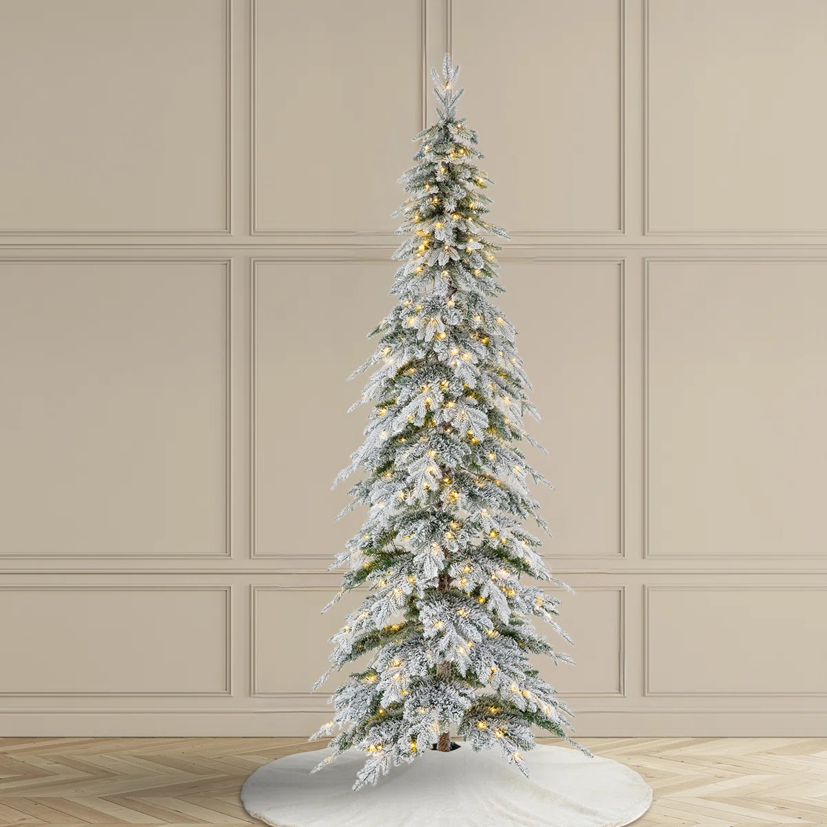 Hersi Frosted Pre-Lit Spruce Christmas Tree | Wayfair North America