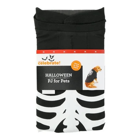 Halloween Pet Glow In The Dark Skeleton Pajamas by Way to Celebrate Sizes XS-3XL | Walmart (US)