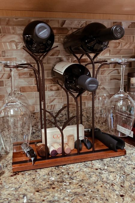 amazon countertop wine rack under $30 - perfect for small apartment living! 

#LTKhome #LTKFind #LTKunder50