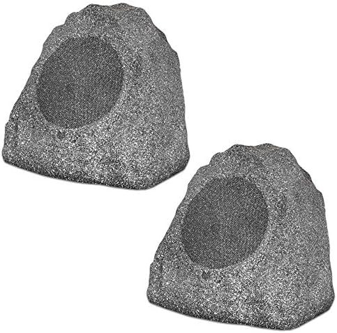 Theater Solutions 2R8G Outdoor Granite 8" Rock 2 Speaker Set for Deck Pool Spa Yard Garden, Grani... | Amazon (US)