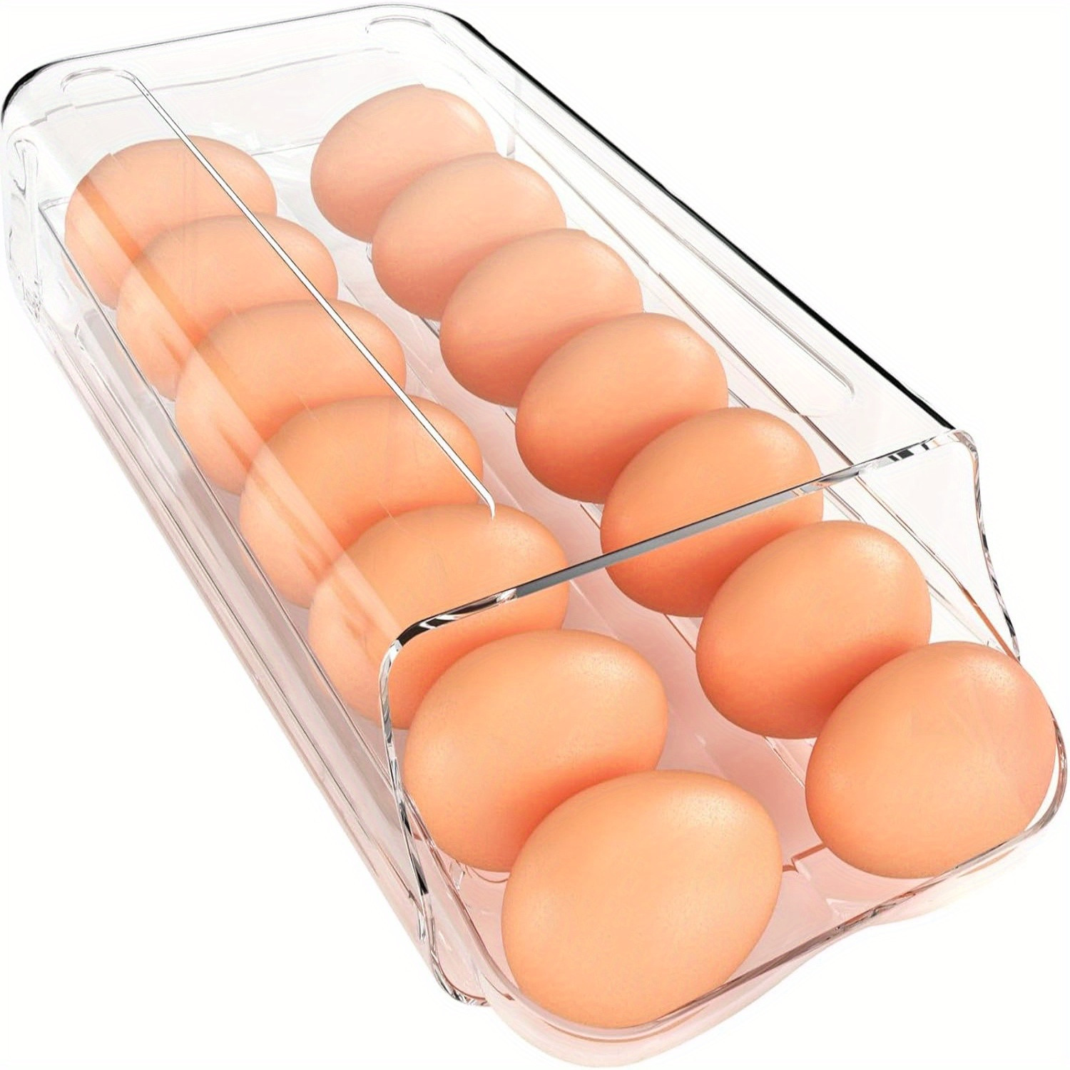 TEMU Stackable Eggs Organizer Removable Inner Tray For Organizers And Storage, Theaoo Egg Holder For Fridge, Automatic Container For Refrigerator, Clear Plastic Egg Dispenser, 2 Pack | Temu Affiliate Program