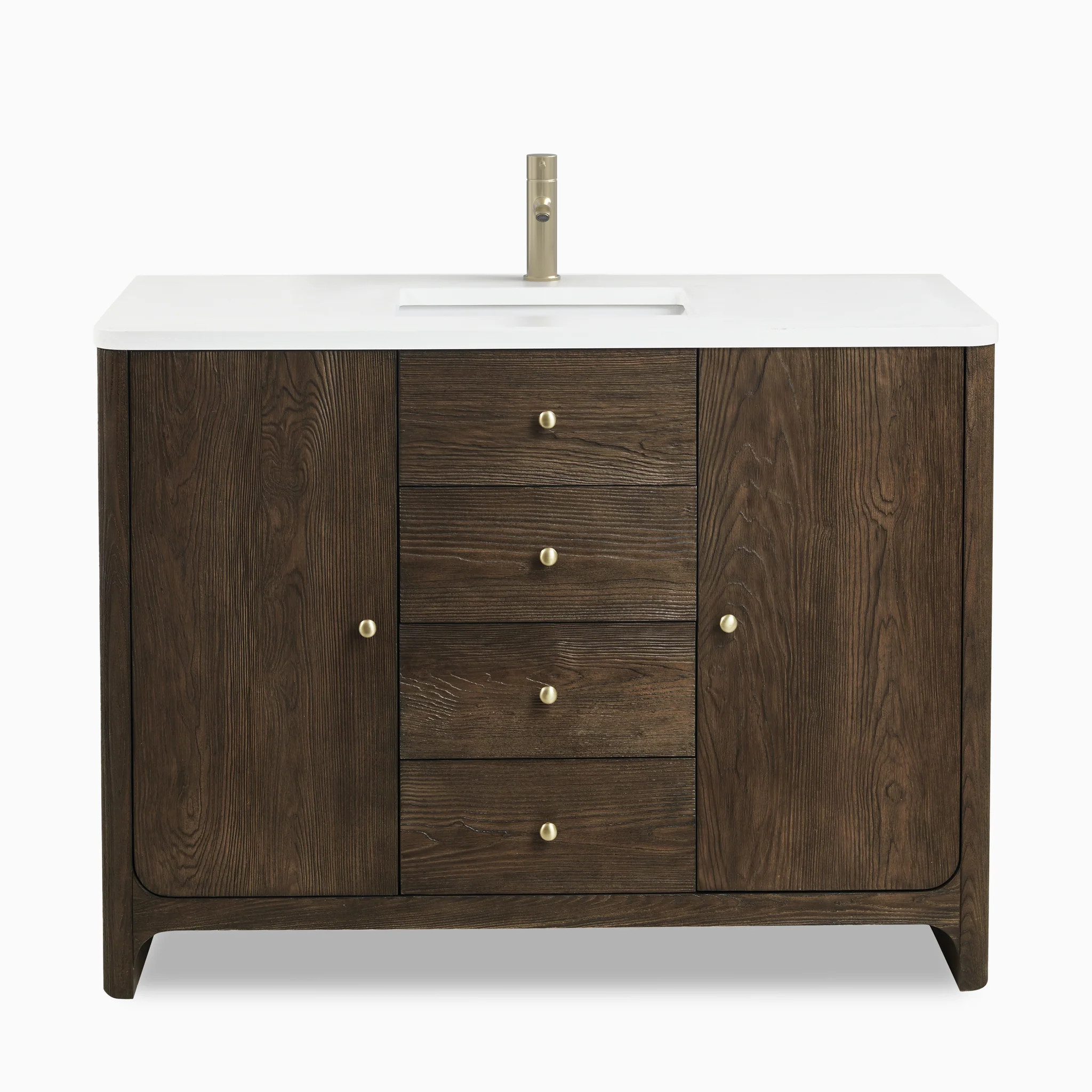 Colton 48" Single Vanity in Sable in with 3 cm White Zeus Quartz Top | Edward Martin