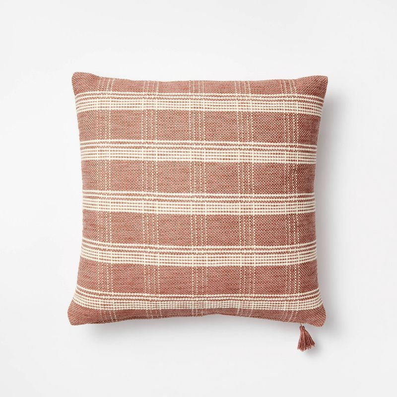Woven Plaid Throw Pillow with Tassel Zipper -Threshold™ designed with Studio McGee | Target
