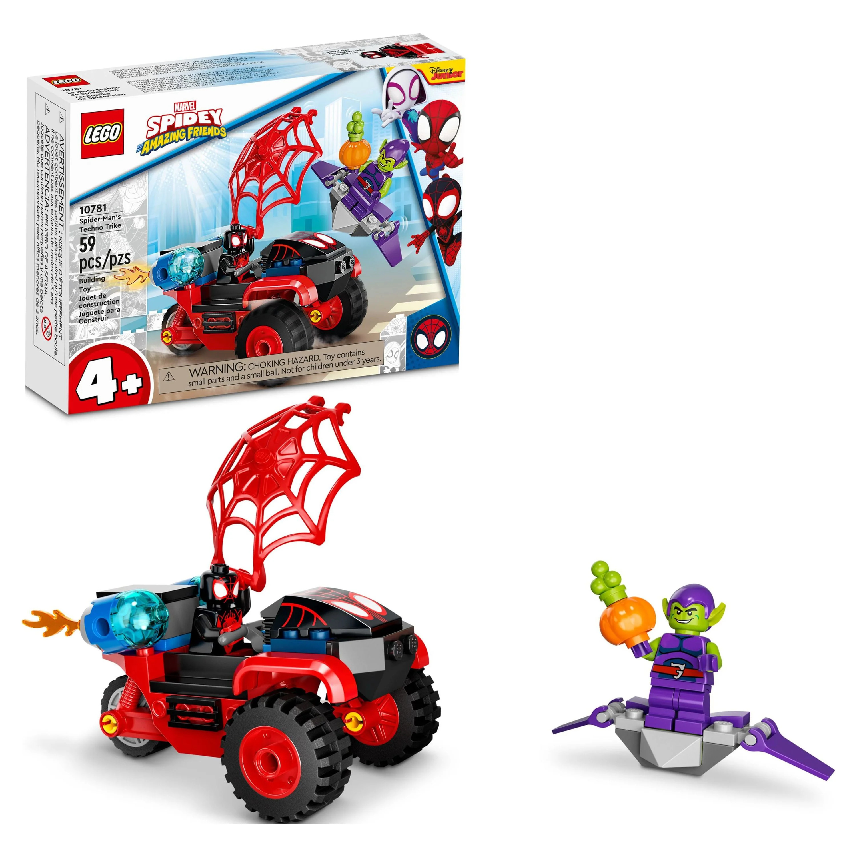 LEGO Marvel Spider-Man Miles Morales: 10781 Spider-Man’s Techno Trike Set, Spidey And His Amazi... | Walmart (US)