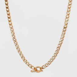 Curb Chain Toggle Necklace - Universal Thread™ Gold | Target
