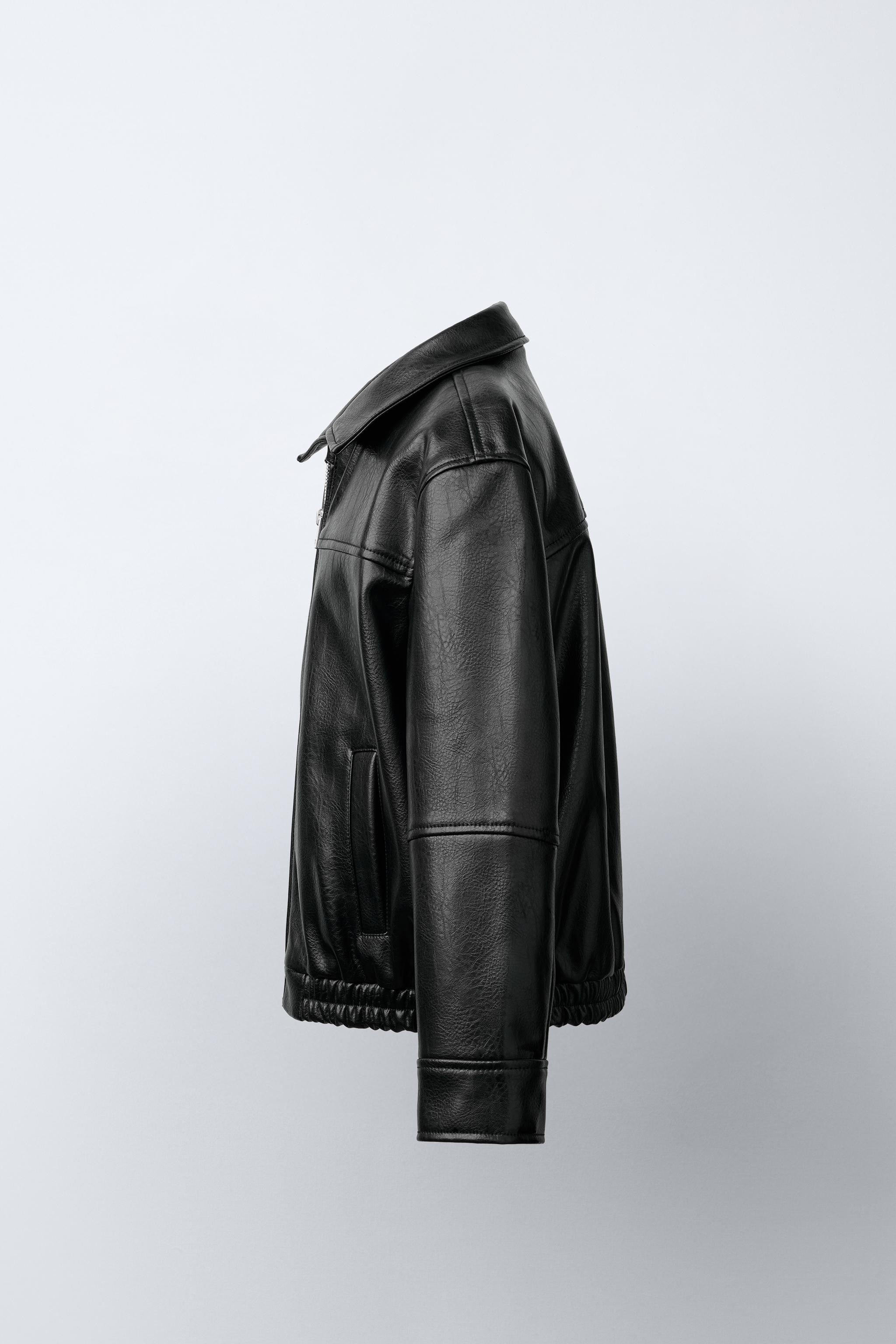 FAUX LEATHER BOMBER JACKET | Zara US