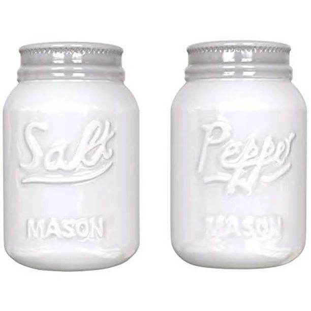 Vintage Mason Jar Salt & Pepper Shakers - Adorable Decorative Mason Jar Decor for Vintage, Rustic... | Walmart (US)