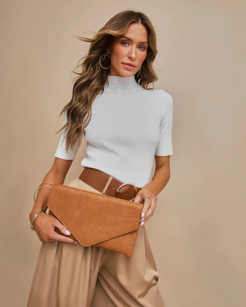 Garner Envelope Crossbody Clutch - Tan | VICI