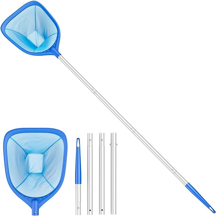 Mowend Swimming Pool Skimmer Net Total Length 57 inches, Leaf Rake Net with 4 Section Telescopic ... | Amazon (US)