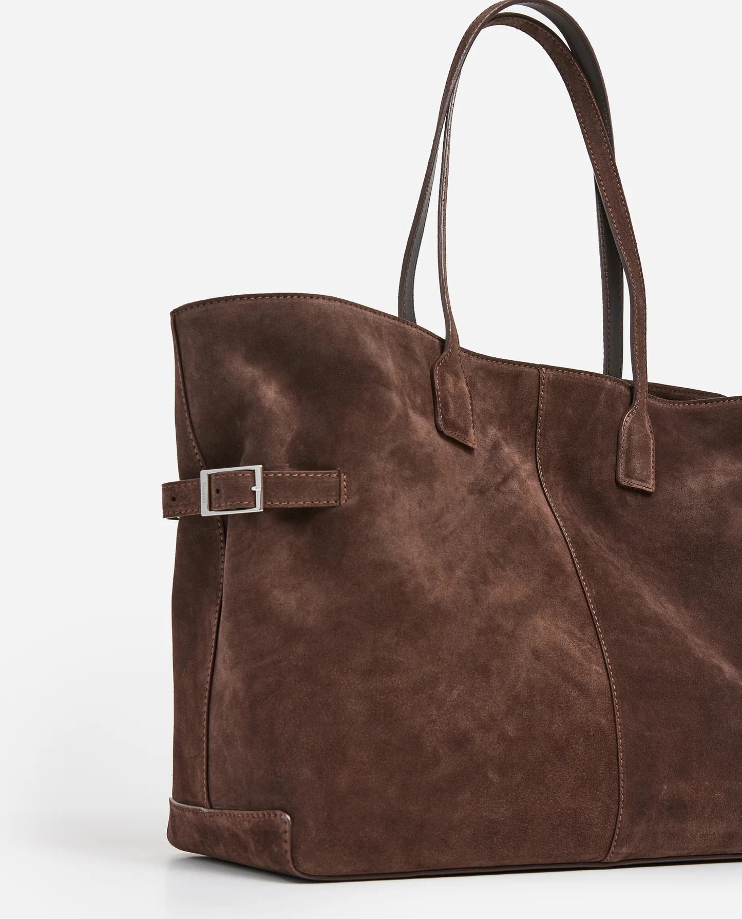 Lesley Tote Bag Suede Chocolate | Flattered