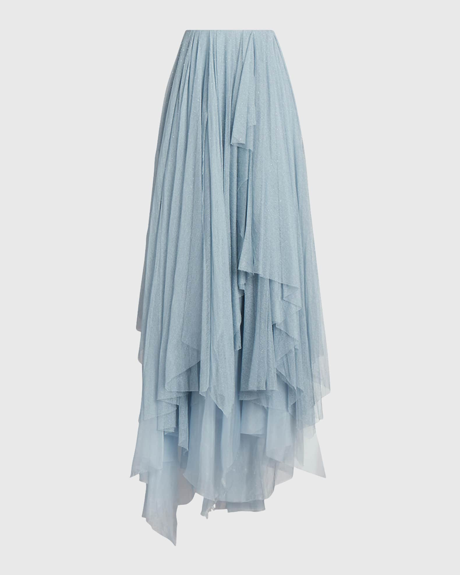 Alvey Layered Metallic Tulle Maxi Skirt | Neiman Marcus