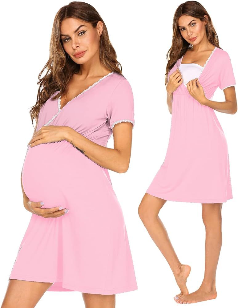 Ekouaer Womens 3 & 1 Delivery/labor/maternity/nursing Gown | Amazon (US)