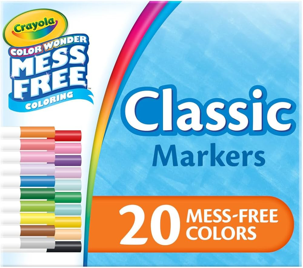 Crayola Color Wonder Marker Refill Set (20ct), Mess Free Broad Line Markers for Toddlers, Mess Fr... | Amazon (US)
