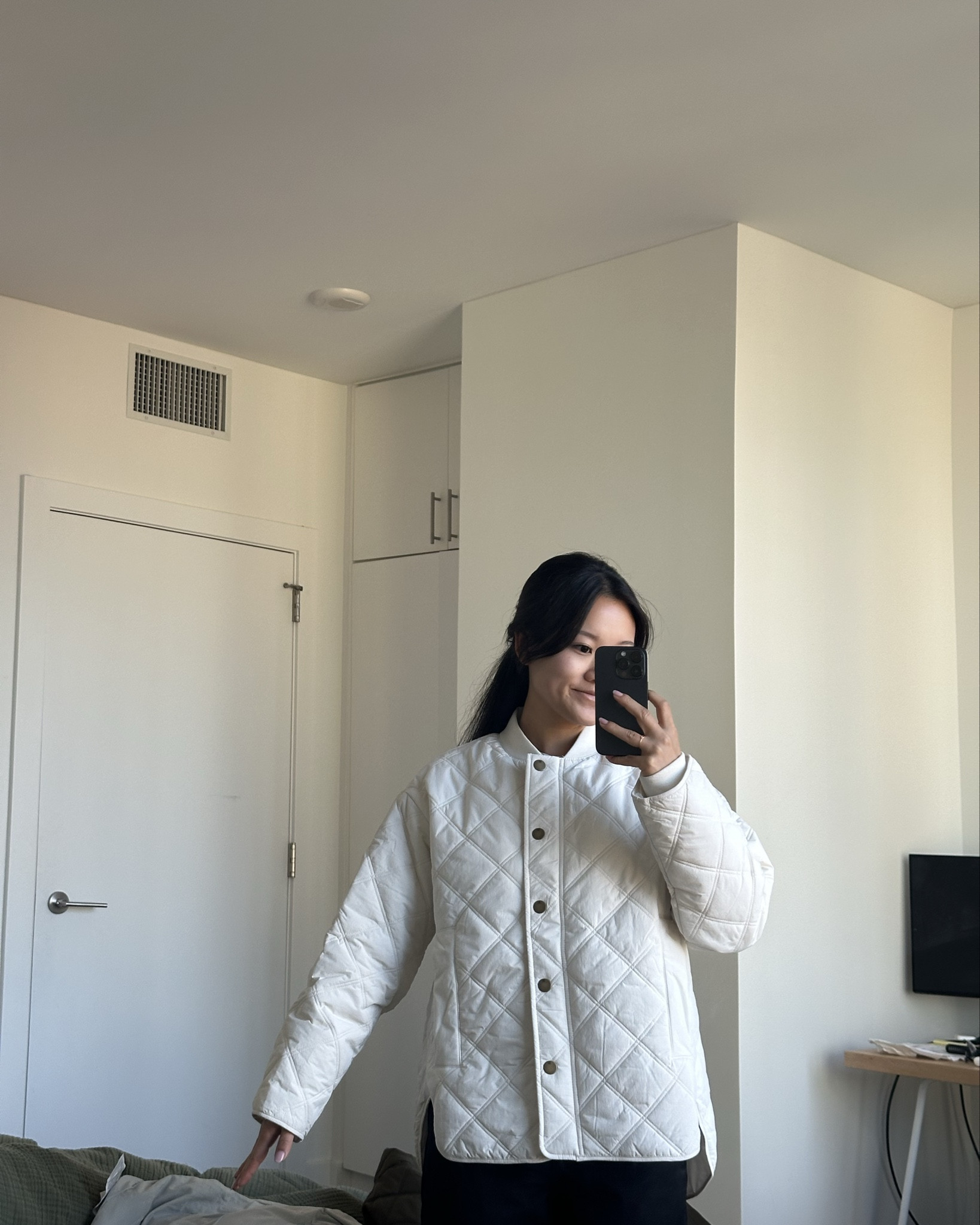 WHITE BLANKET JACKET S PETITE