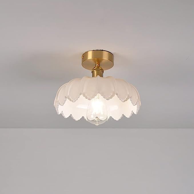 MOCIGERN Japanese Copper Ceiling Light Nordic Droplight Modern Simple Flush Mount Ceiling Lamp Fi... | Amazon (US)