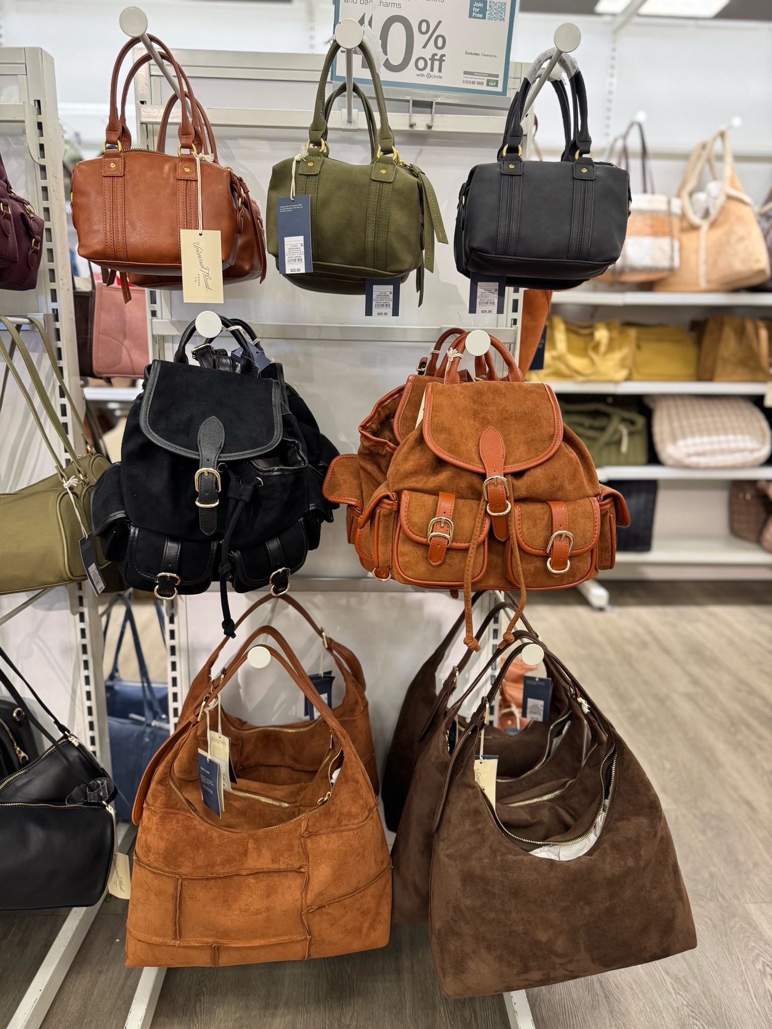 40% off new handbags! 

target deals, deal days, fall style