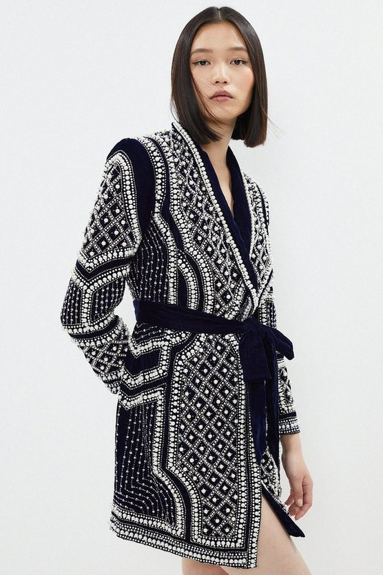 Premium Hand Embellished Tux Wrap Dress​ | Coast UK & IE