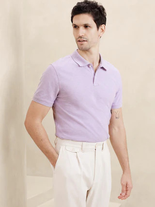 Cotton Monogram Pique Polo | Banana Republic Factory
