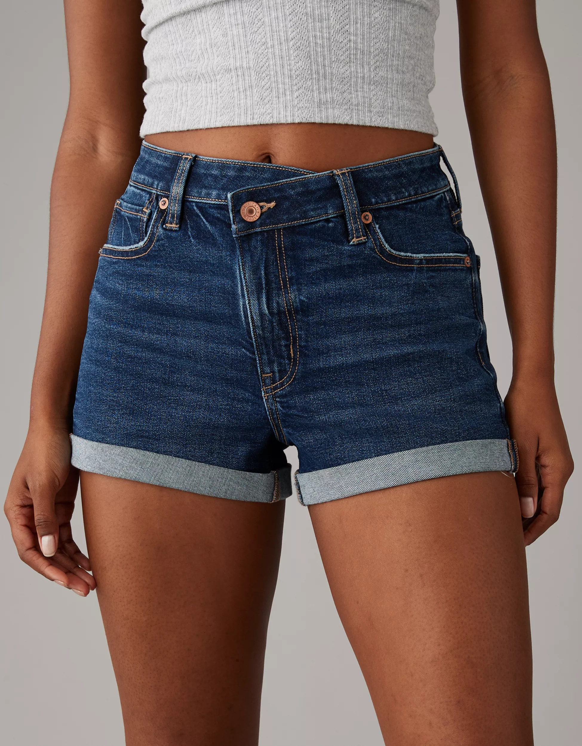 AE Stretch Denim Mom Short | American Eagle Outfitters (US & CA)