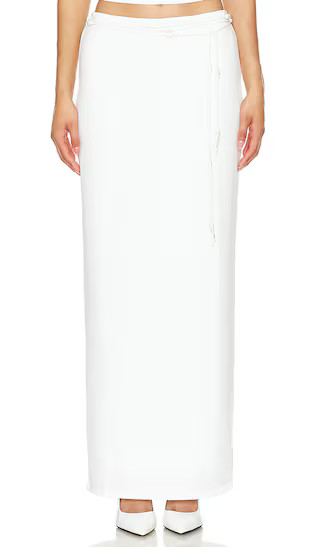 x Maggie MacDonald Carolyn Maxi Skirt in White | Revolve Clothing (Global)