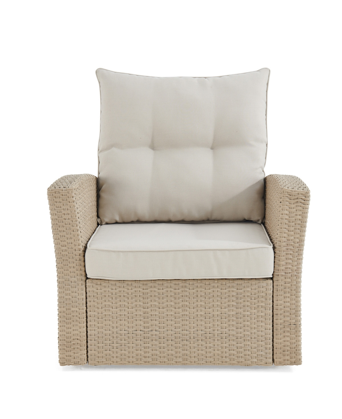 Alaterre Furniture Canaan All-Weather Wicker Outdoor Armchair with Cushions | Macys (US)