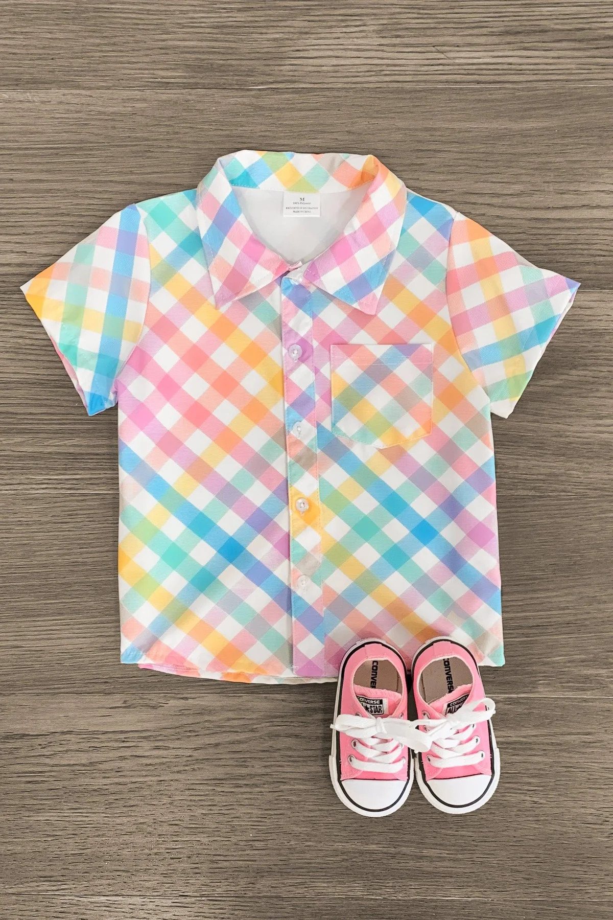 Pastel Plaid Button Down | Sparkle In Pink