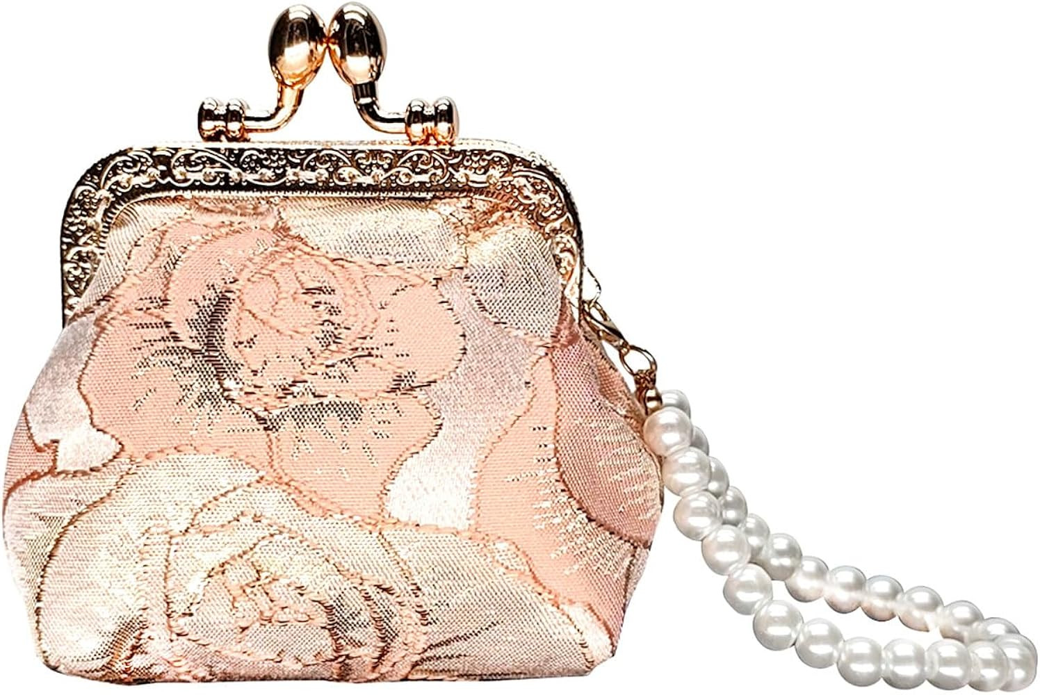 Mini Cotton Kiss Lock Coin Purse Cute Buckle Wallet(pink rose) | Amazon (US)