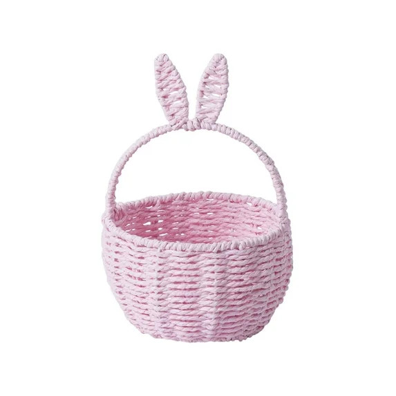 Twfbrm Easter Bunny Baskets, Woven Wicker Basket with Rabbit Ears, Imitation Rattan Flower Basket... | Walmart (US)