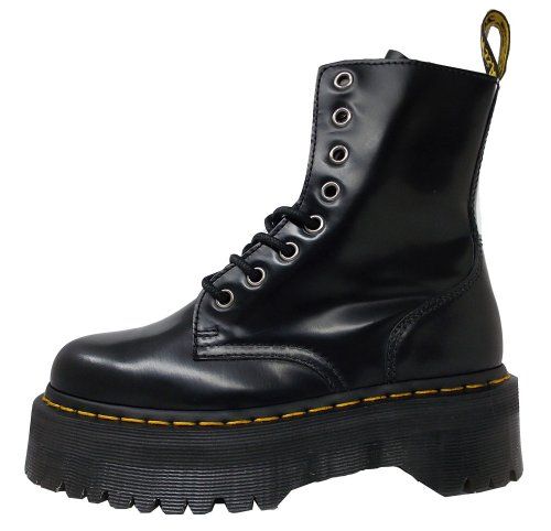 Dr. Martens Women's Jadon Boot,Black Polished Smooth,6 UK/8 M US | Amazon (US)