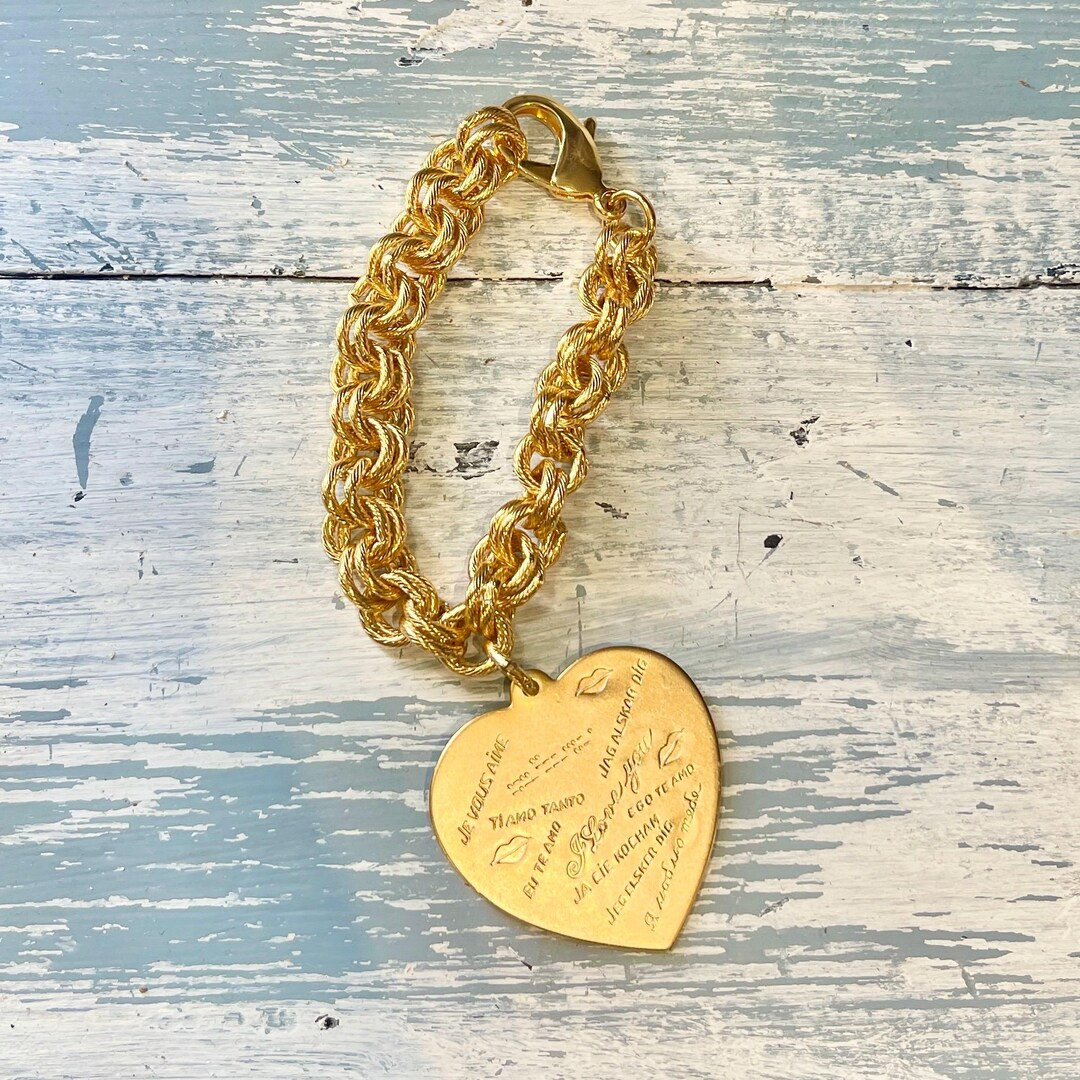 Chunky Heart Bracelet - Etsy | Etsy (US)