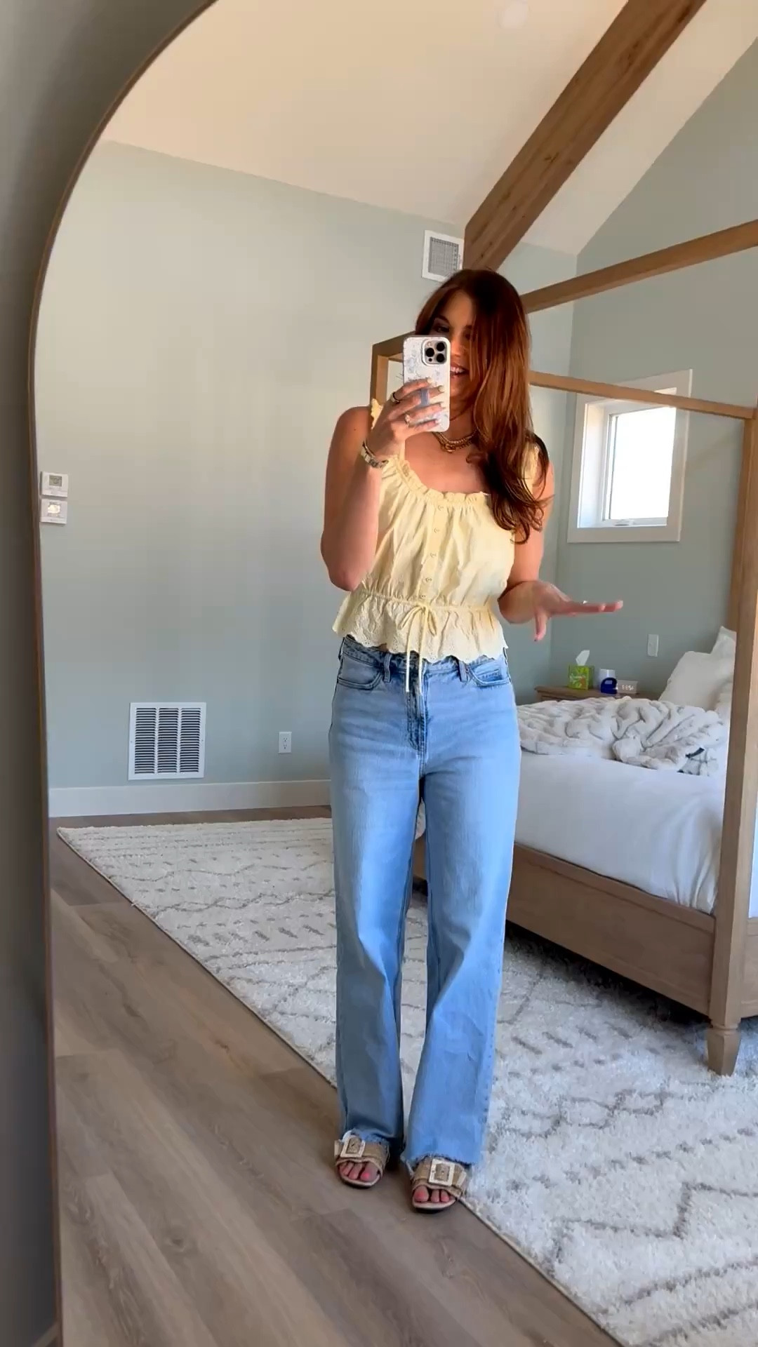 Such a cute little butter yellow tank, I love the subtle eyelet and scalloped details. It is slightly cropped so it pairs perfectly with high waisted jeans for an easy, flattering look. Definitely a 10 out of 10.

Tall girl outfits, Butter yellow top, Eyelet tank top, Scalloped detail top, Cropped tank outfit, High waisted jeans outfit, Spring outfit ideas, Summer outfit ideas, Feminine style outfits, Casual chic outfits,  style, Stang and Co

#LTKTall #LTKSeasonal #LTKootd