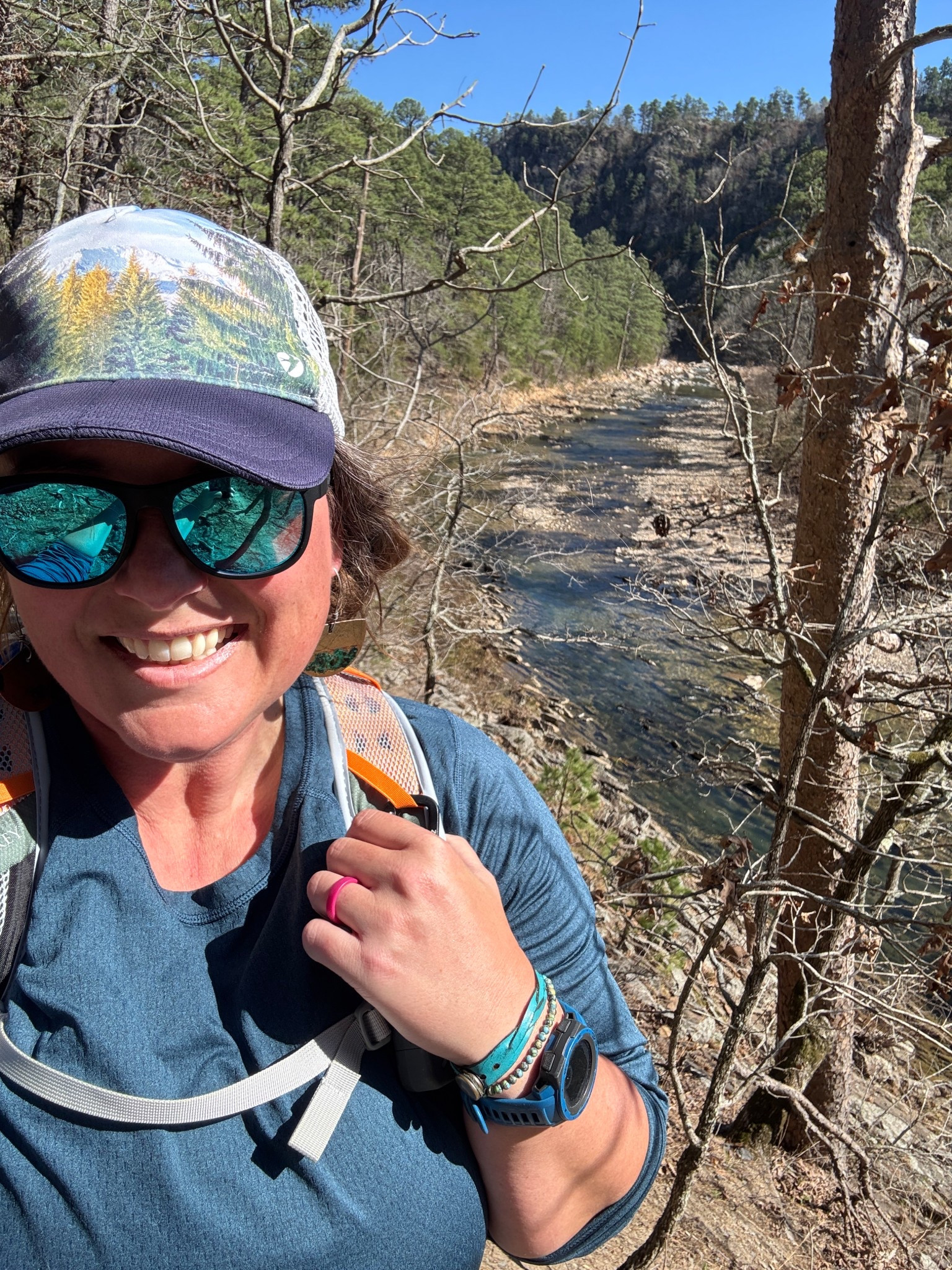 I got to sneak away for a day hike on this beautiful day! 8 miles of bliss. I knew it was 8 miles thanks to my Garmin which tracks all activities including remote hiking! 