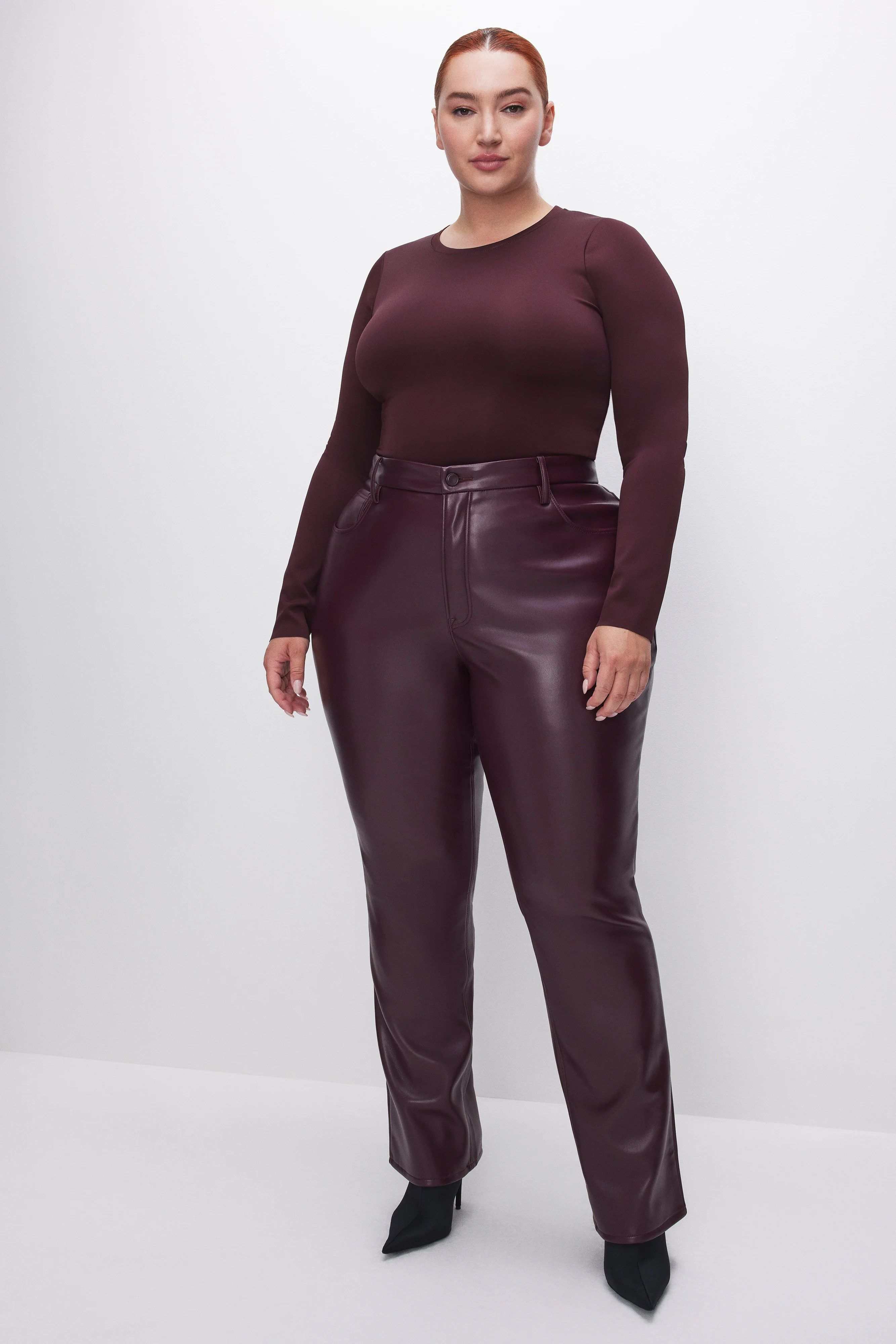 GOOD ICON FAUX LEATHER PANTS | Good American