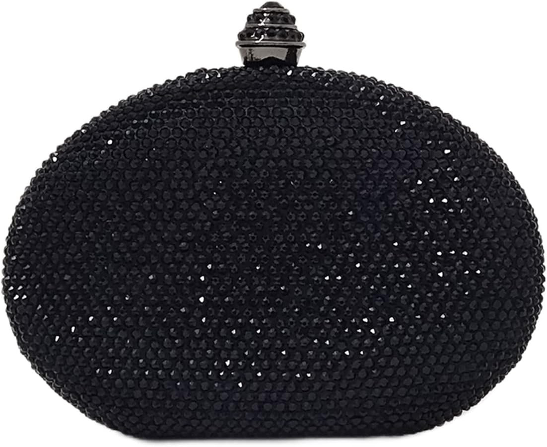 HUANG ZHUANG Egg Shape Crystal Clutch Purse Rhinestone Evening Bag for Women Party Wedding Cute H... | Amazon (US)