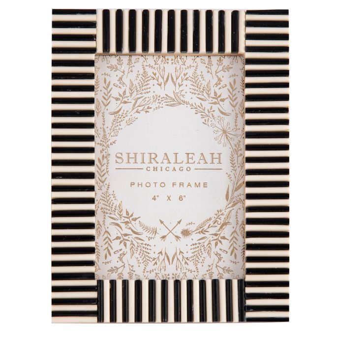 Shiraleah Black and White Striped Black 4x6 Picture Frame | Target