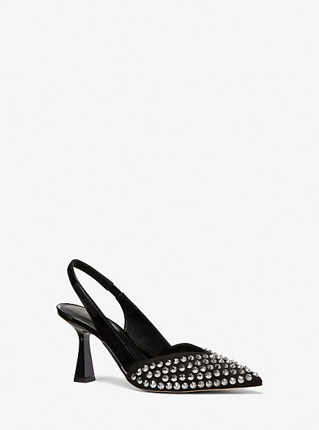 Chelsea Embellished Faux Suede and Patent Pump | Michael Kors US