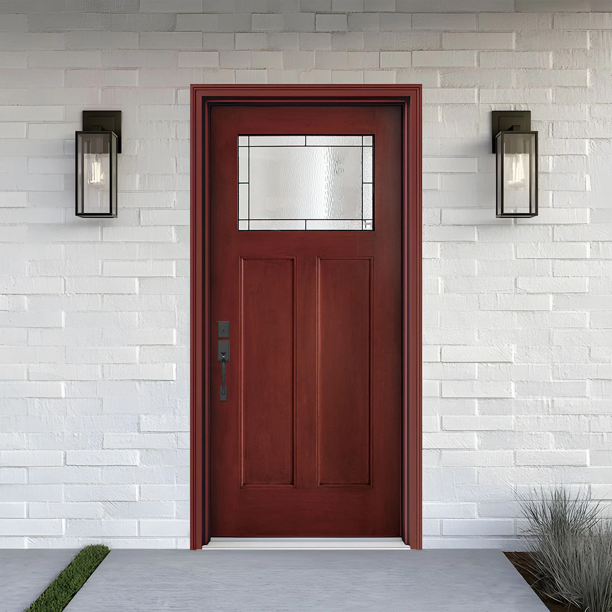 CRAFTIUM Fiberglass Exterior Entry Front Door With All-Weather Design & Pre-Drilled Installation | Wayfair | Wayfair North America